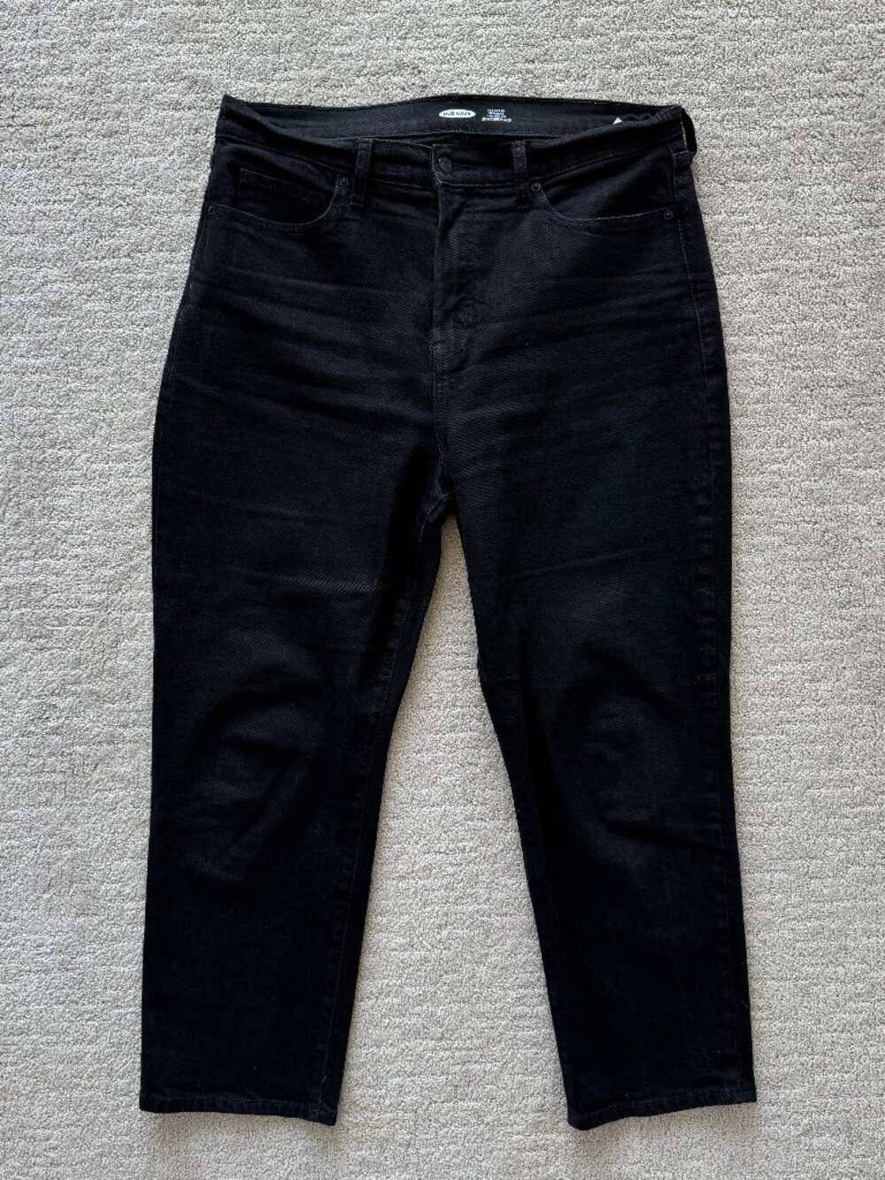 Old Navy Sky-Hi Straight Extra High Rise Black Jeans Size 14